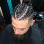 Braids Bun With Faded Sides