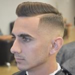 vintage hard part haircut