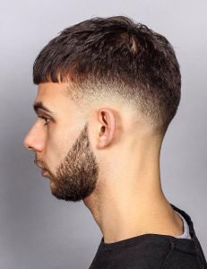 straight fringe low drop fade