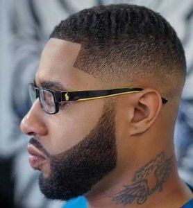 short fade with wave texture