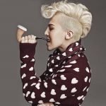 Mens Korean Hairstyles – Platinum Blonde Mini Mohawk