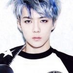 Mens Korean Hairstyles – Tousled Mid-Length Cut with Pastel Blues