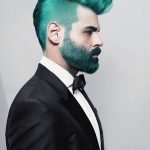 Punk Hairstyles for Men – Teal Green Quiff