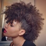 Punk Hairstyles for Women – Faux Mohawk in Afro Hair