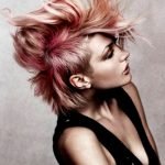 Punk Hairstyles for Women – Rose Gold and Blorange Faux Hawk