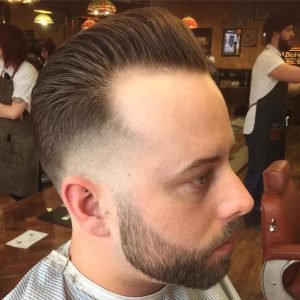 Pushed-Back Pompadour